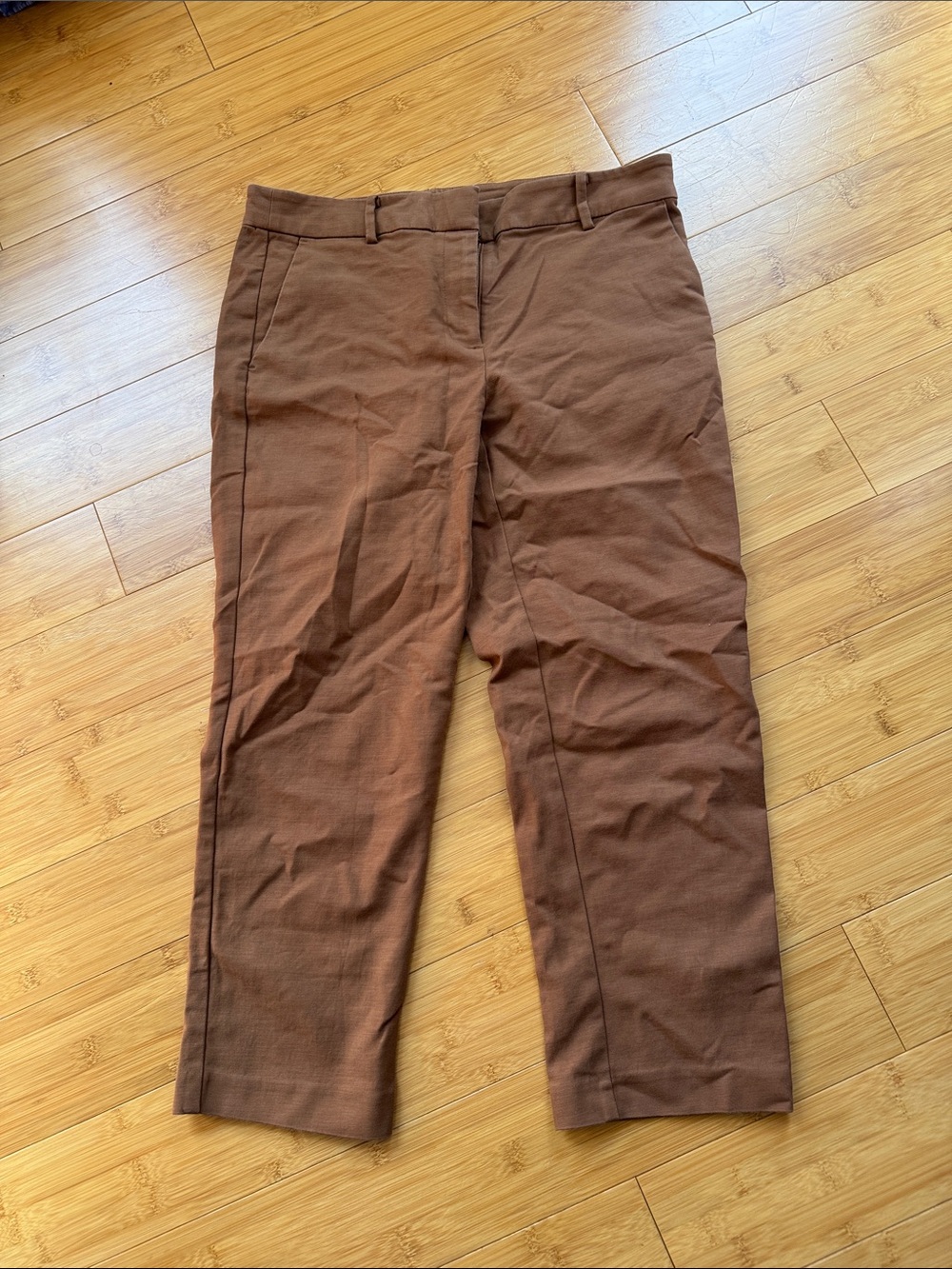LOFT The Riviera Slim Ankle Pants in Warm Brown
